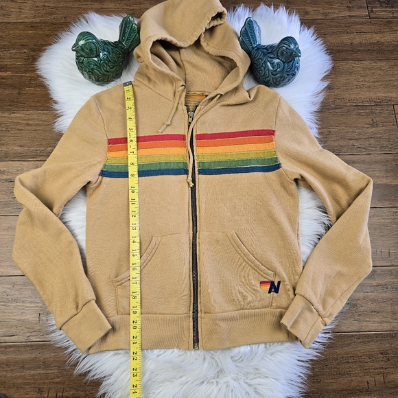 Aviator Nation RARE 6 Stripe Hoodie Sweatshirt XS - Picture 6 of 15